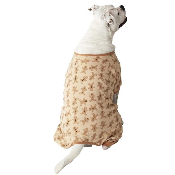 Vibrant Life Gingerbread Christmas Holiday Themed Pet Dog Pajamas Size M NEW - Picture 9 of 9